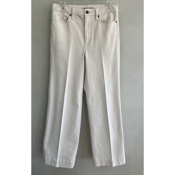 Lands End Pants Wide Leg Women’s 8 Ivory Cream Casual Stretch Long 2023 - Picture 1 of 5